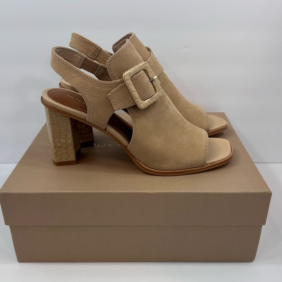 DONALD PLINER💯LADIES SAND COLOR OPEN TOE HALF BOOT. SIZE 9 MEDIUM - Picture 5 of 16